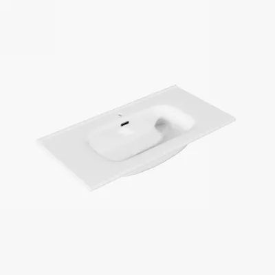 ArkiLife® Cobus ACC90-CB - 91x46,5 Slim-Edge, weißes Porzellanwaschbecken