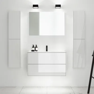 ArkiLife Cobus ACC90 - 91 x 46,5, Slim-Design-Möbel 91 x 46,5 cm mit Porzellanspüle