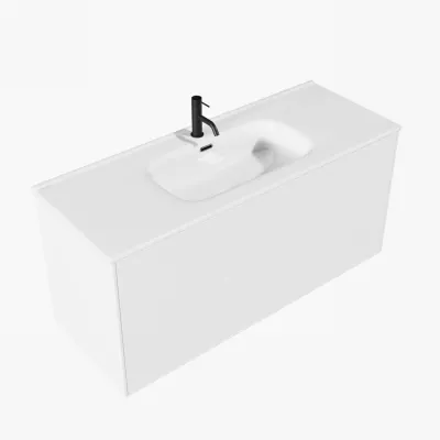 ArkiLife Cobus ACC120 - 121 x 46,5, Slim-Design-Möbel 121 x 46,5 cm mit Porzellanspüle