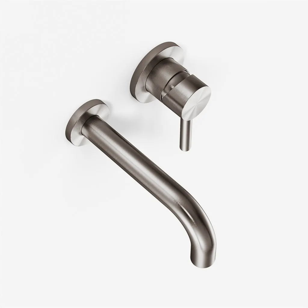 Semplice SHV102 - Waschtischarmatur, 22 cm Auslauf, PVD gebürsteter Stahl