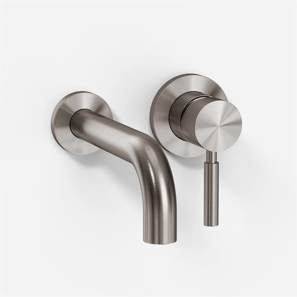 Semplice SHV102 - Waschtischarmatur, 22 cm Auslauf, PVD gebürsteter Stahl