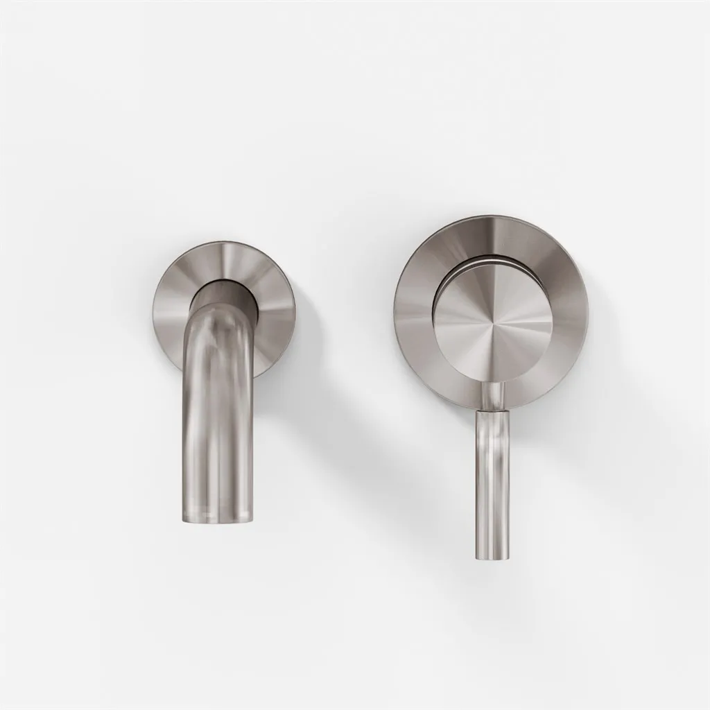 Semplice SHV102 - Waschtischarmatur, 22 cm Auslauf, PVD gebürsteter Stahl