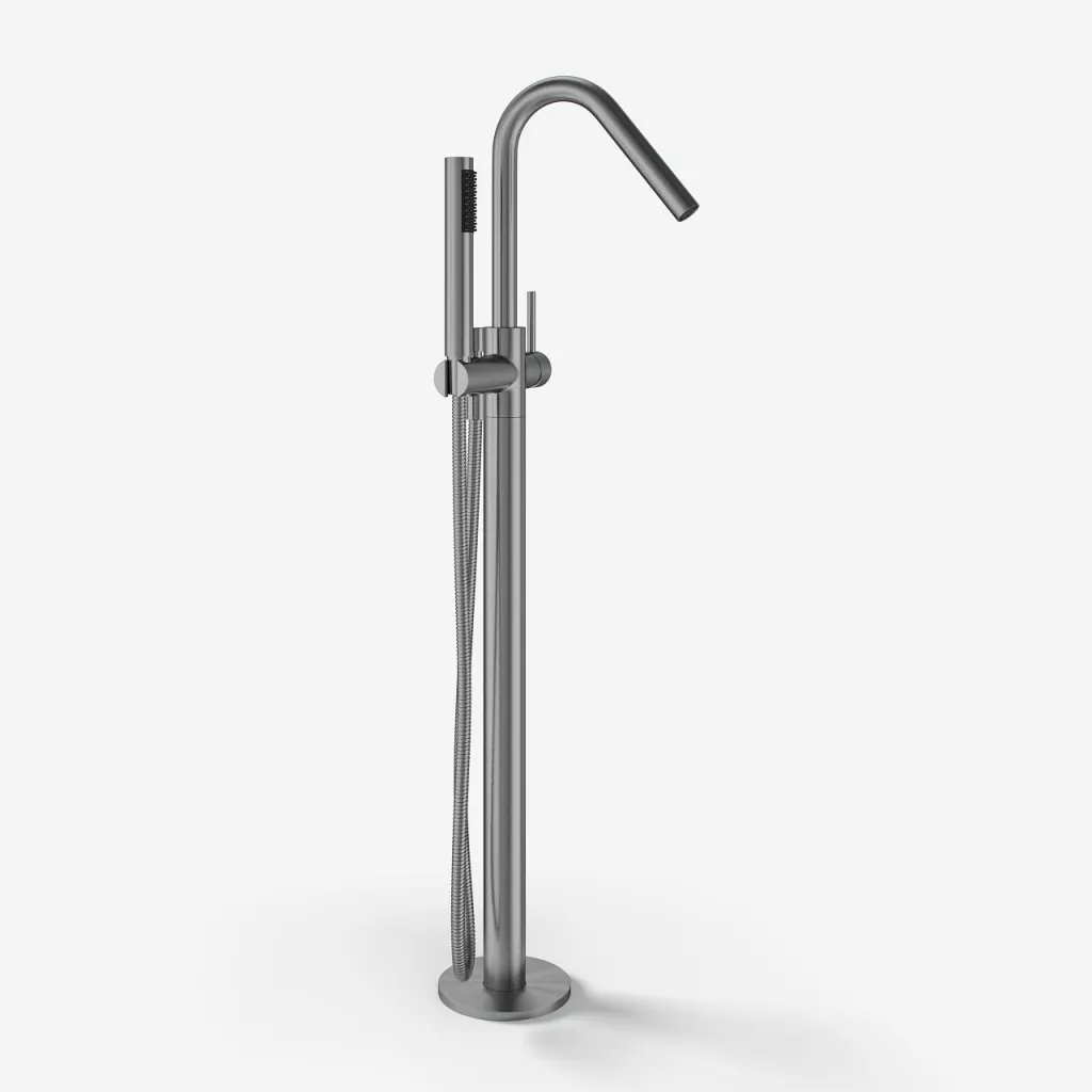 Semplice KB1 - Freistehende Wannenarmatur, Gebürsteter Edelstahl