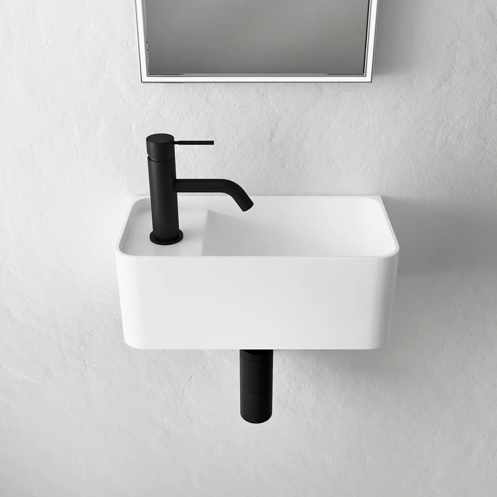 Coco 1R - Waschbecken 36x18 cm, Mathvid SolidTec®
