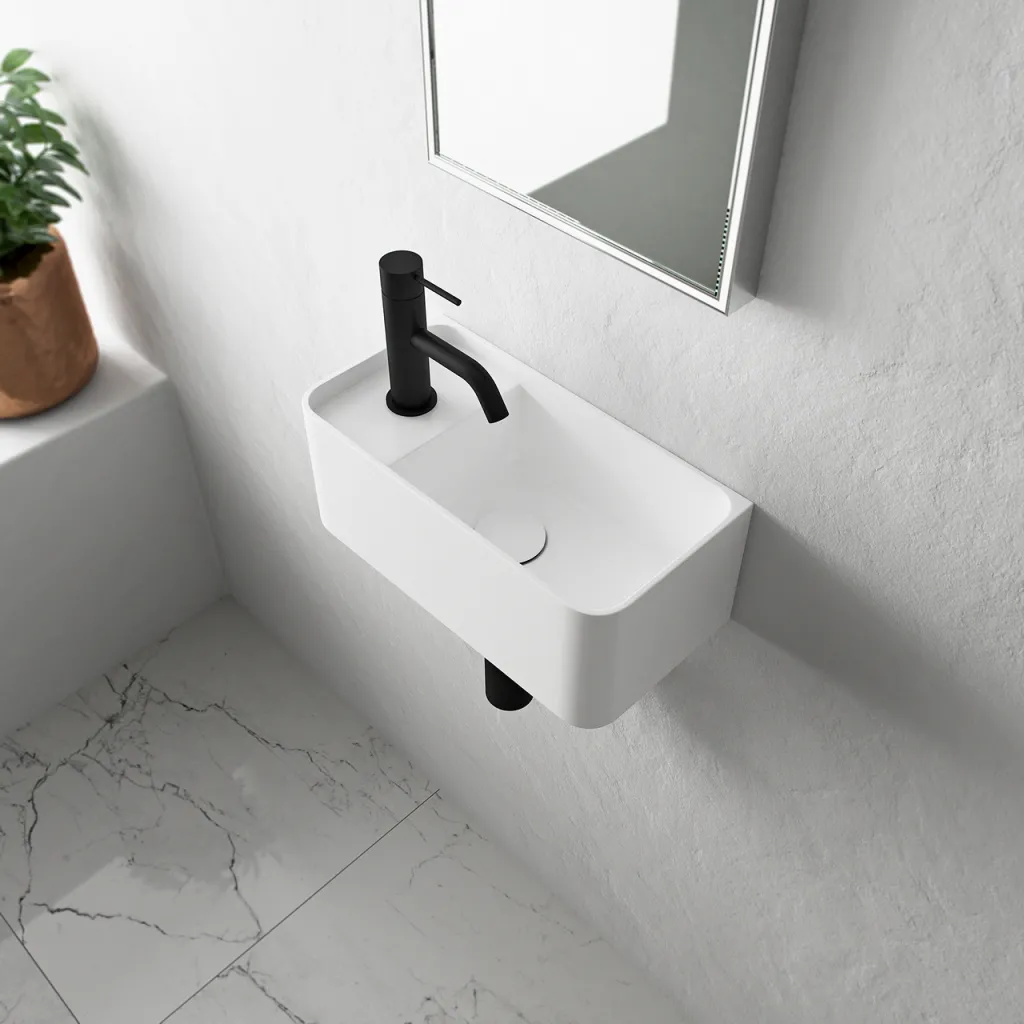 Coco 1R - Waschbecken 36x18 cm, Mathvid SolidTec®