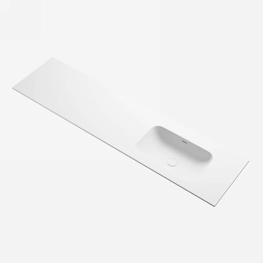 Pulcher® Soft 180R - Spüle Arbeitsplatte 180x46