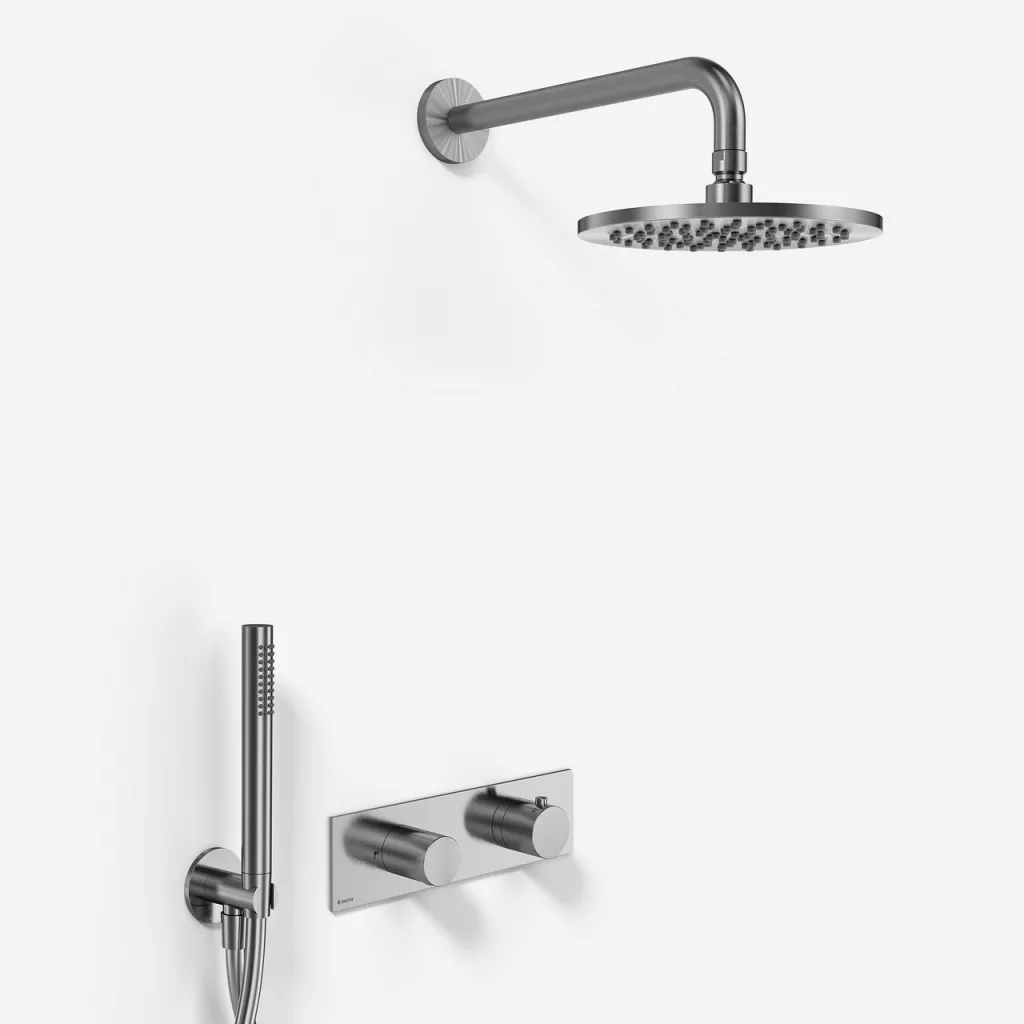 Nostromo G572B S12 - DeLuxe Ø20, Wand, gebürsteter Edelstahl