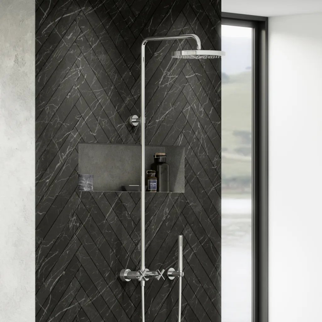 Fly Classic FBR7100 - XL Rain DeLux Dusche Ø24, Chrom