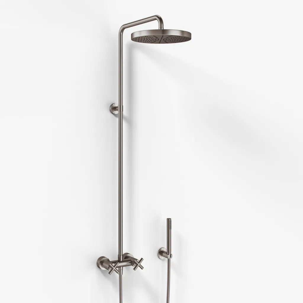 Fly Classic FBR7100 - XL Rain DeLux Dusche Ø24, PVD gebürsteter Stahl