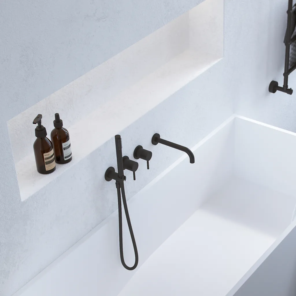 Semplice SBR801 - Duschset, mattschwarz