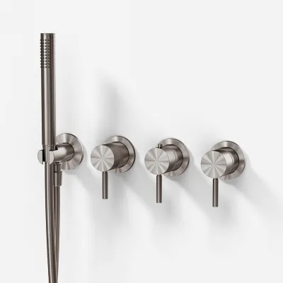 Semplice STB801 - Thermostatset, PVD gebürsteter Stahl