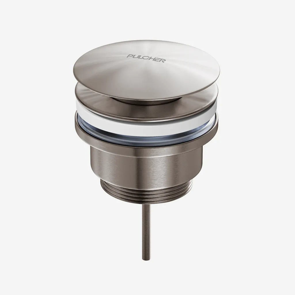 Pulcher Semplice Fly 1¼” - Universelles Bodenventil, PVD gebürsteter Stahl