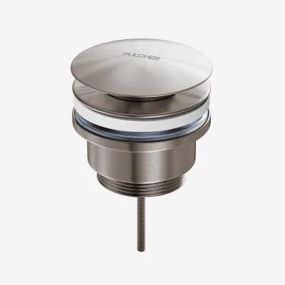Pulcher Semplice Fly 1¼” - Universelles Bodenventil, PVD gebürsteter Stahl
