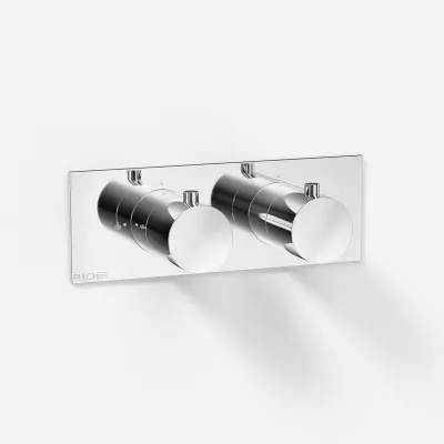 Classwell C18 S03 - Thermostatset Rain DeLuxe Ø20, mit Rohr von der Decke, Chrom poliert