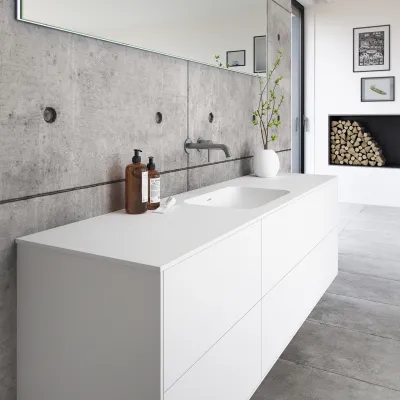 Pulcher Mood 180 Soft - Badezimmermöbel 180x46 cm, Mathvid mit SolidTec®-Waschbecken