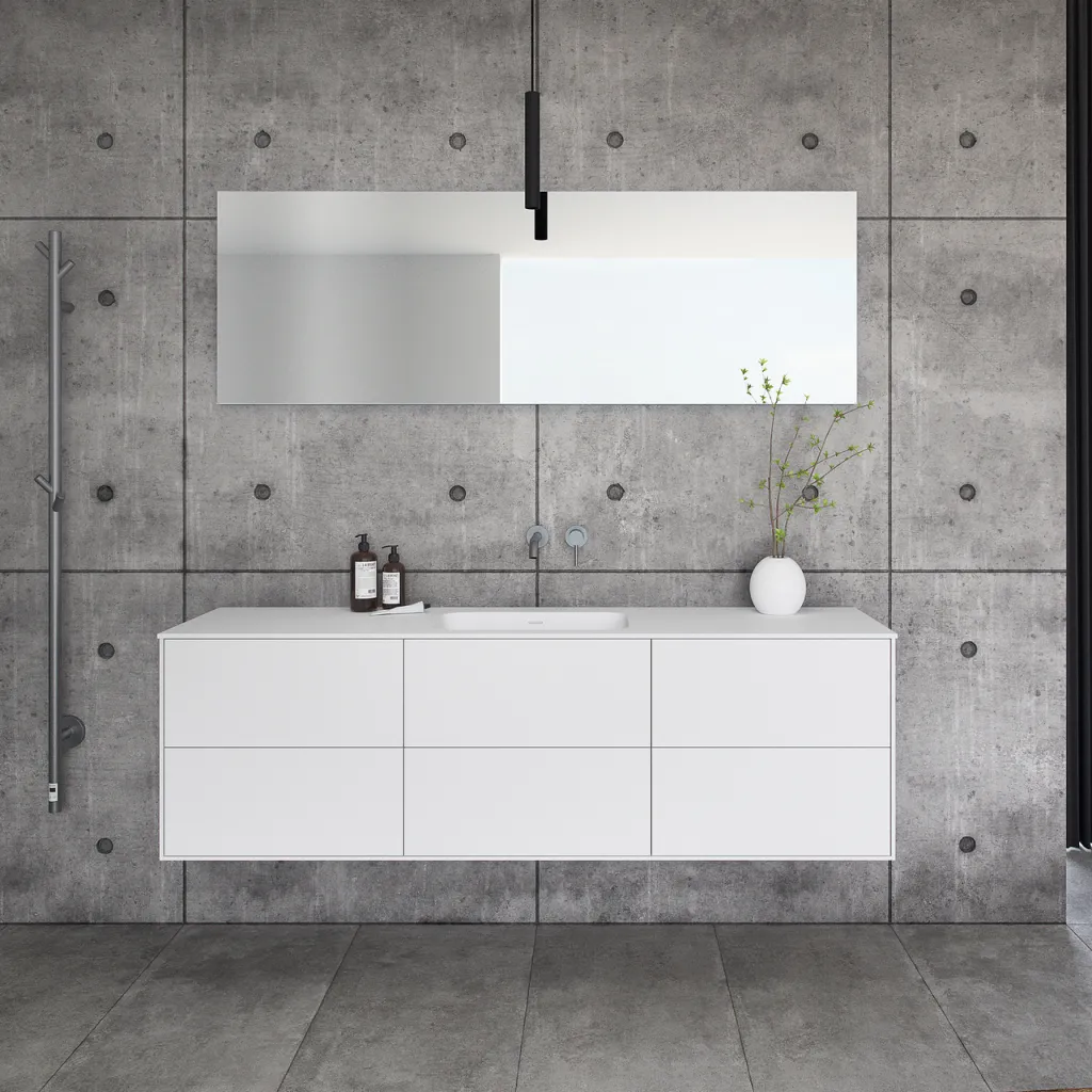 Pulcher Mood 180 Soft - Badezimmermöbel 180x46 cm, Mathvid mit SolidTec®-Waschbecken