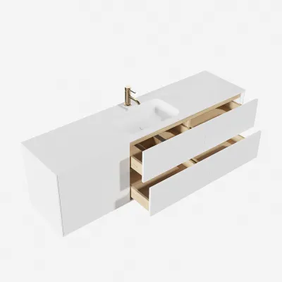 Pulcher Mood 180 Soft - Badezimmermöbel 180x46 cm, Mathvid mit SolidTec®-Waschbecken