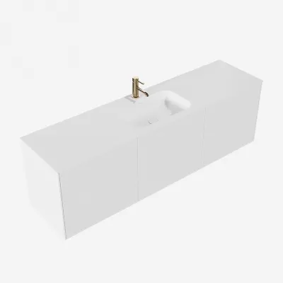 Pulcher Mood 180 Soft - Badezimmermöbel 180x46 cm, Mathvid mit SolidTec®-Waschbecken
