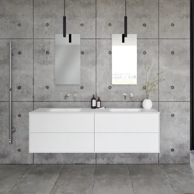 Pulcher Mood 180D Soft - Badezimmermöbel 180x46 cm, Mathvid mit SolidTec®-Waschbecken