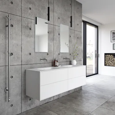 Pulcher Mood 180D Soft - Badezimmermöbel 180x46 cm, Mathvid mit SolidTec®-Waschbecken