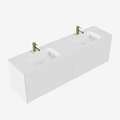 Pulcher Mood 180D Soft - Badezimmermöbel 180x46 cm, Mathvid mit SolidTec®-Waschbecken