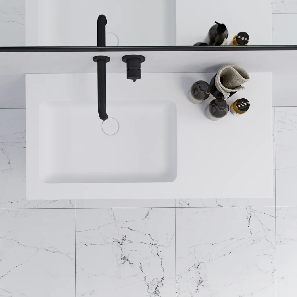 Pulcher Mood 90L Soho - Badezimmermöbel 90x46 cm, Mathvid mit SolidTec®-Waschbecken