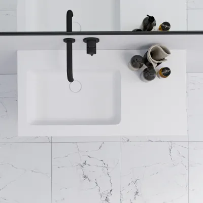 Pulcher Mood 90L Soho - Badezimmermöbel 90x46 cm, Mathvid mit SolidTec®-Waschbecken