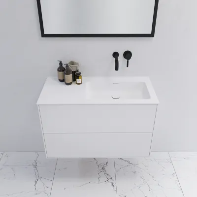 Pulcher Mood 90R Soho - Badezimmermöbel 90x46 cm, Mathvid mit SolidTec®-Waschbecken