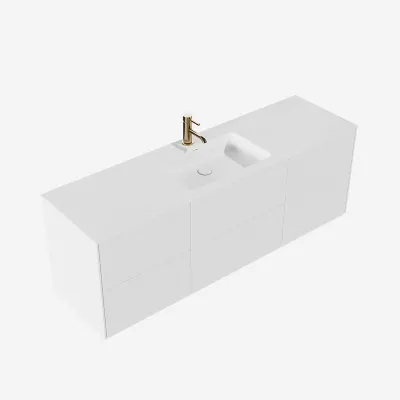 Pulcher Mood 160 Soho - Badezimmermöbel 160x46, Mathvid SolidTec®