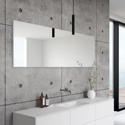 Pulcher Mood 180 Soho - Badmöbel 180x46 cm, Mattweiß mit SolidTec® Waschbecken