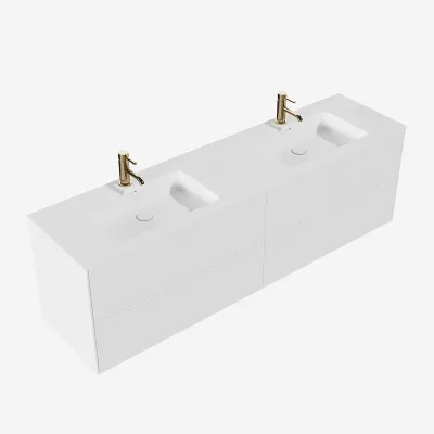 Pulcher Mood 180D Soho - Badezimmermöbel 180x46 cm, Mathvid mit SolidTec®-Waschbecken